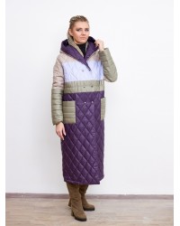 Пальто COLORBlock (фиолетовый\розовый\оливковый)