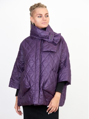 Куртка демисезонная с шарфом (фиолетовый)