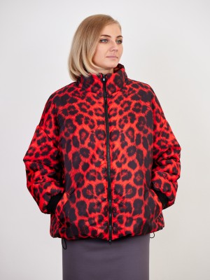 Куртка зимняя принт леопард